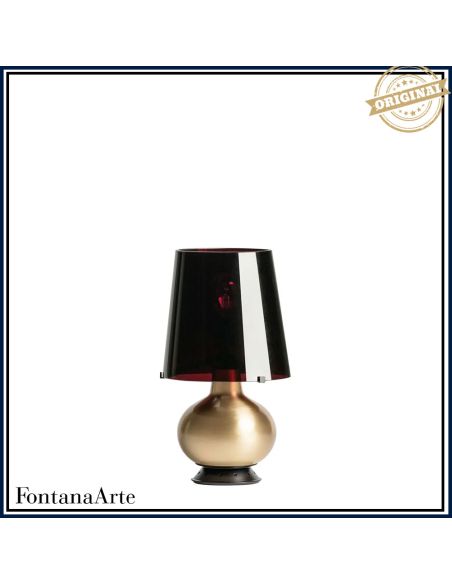 Fontana Lampada Tavolo Media Ottone E Nero Fontana Arte