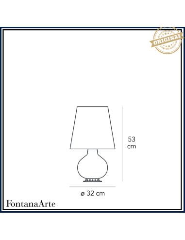Fontana Lampada Tavolo Media Ottone E Nero Fontana Arte