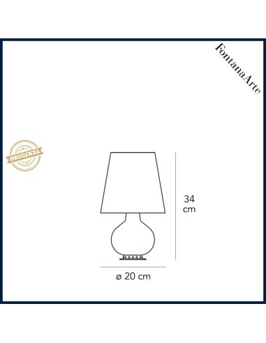 Fontana Lampada Tavolo Piccola Ottone Fontana Arte
