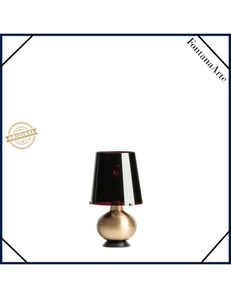 Fontana Lampada Tavolo Piccola Ottone E Nero Fontana Arte