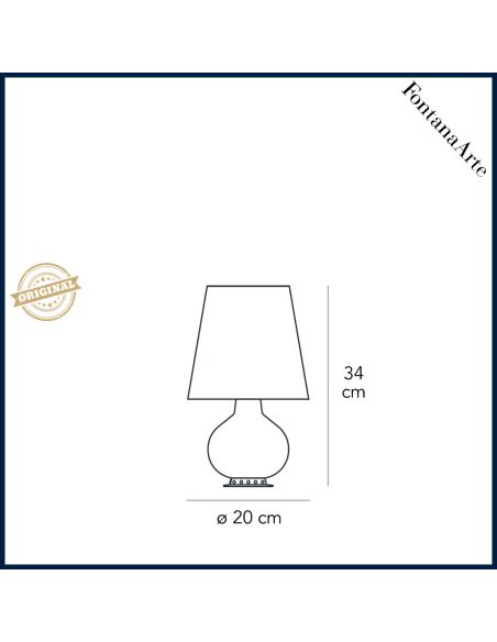 Fontana Lampada Tavolo Piccola Ottone E Nero Fontana Arte