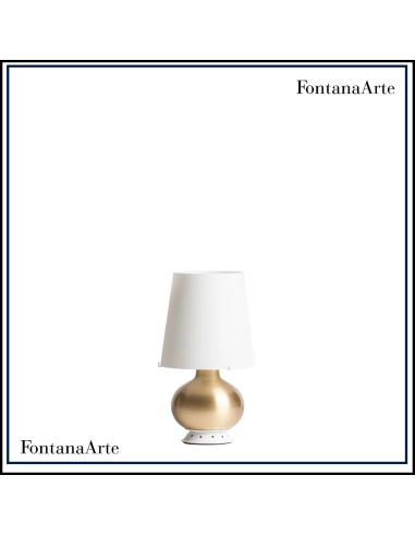Fontana Lampada Tavolo Piccola Ottone E Bianco Fontana Arte