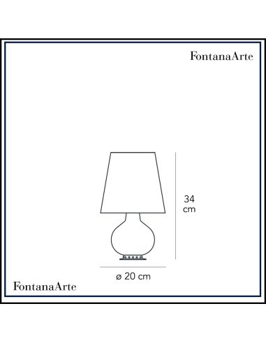 Fontana Lampada Tavolo Piccola Ottone E Bianco Fontana Arte
