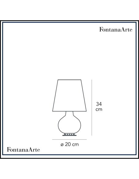 Fontana Lampada Tavolo Piccola Ottone E Bianco Fontana Arte