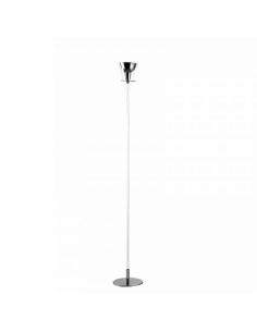 Flute Lampada Terra Media Trasparente E Cromo Fontana Arte