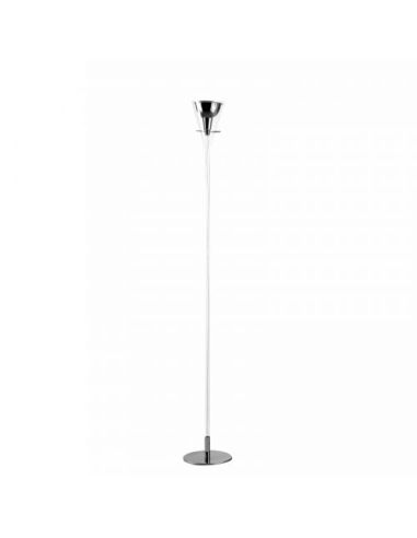 Flute Lampada Terra Media Trasparente E Cromo Fontana Arte