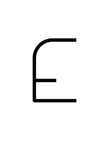 Artemide Alphabet Of Light Lampada Da Parete 'E' Uppercase