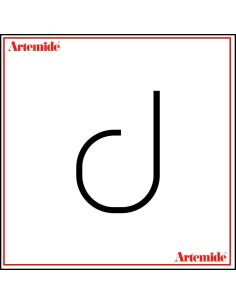 Artemide Alphabet Of Light Lampada Da Parete 'D' Lowercase E Solo Supporto