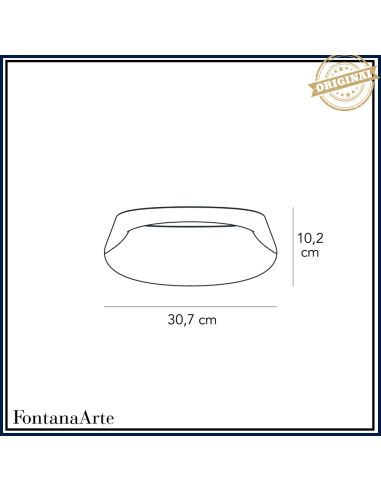 Bonnet Lampada Parete Media Bianco Fontana Arte