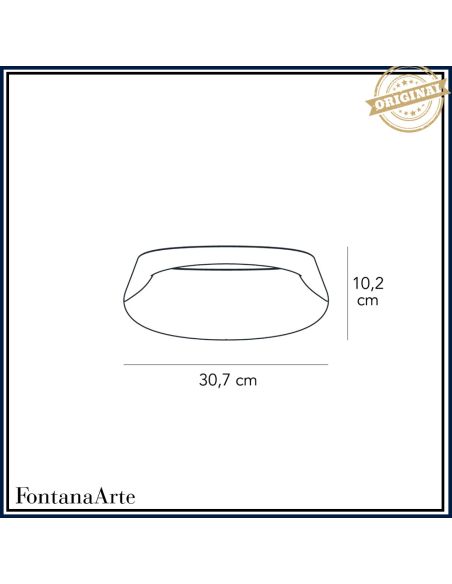 Bonnet Lampada Parete Media Alluminio Fontana Arte