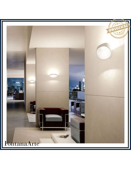 Bonnet Lampada Parete Media Bianco Fontana Arte