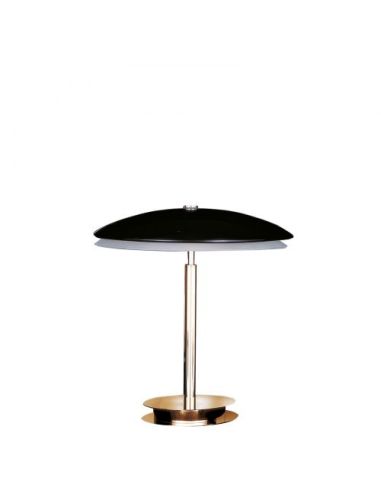 Bis Tris Lampada Tavolo Media Ottone E Nero Fontana Arte