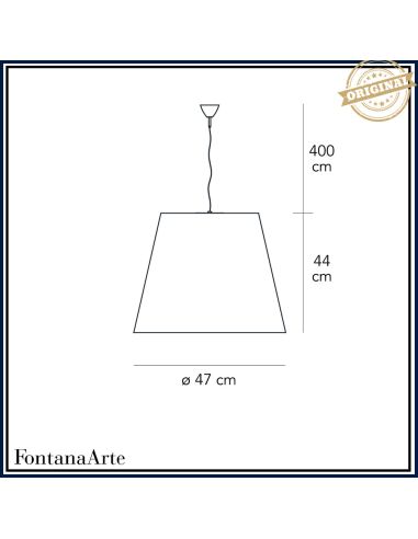 Amax Lampada Sospensione Media Bianco Fontana Arte