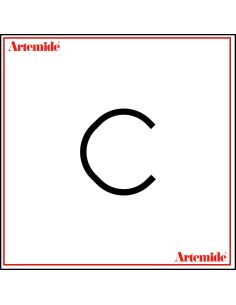Artemide Alphabet Of Light Lampada Da Parete 'C' Lowercase E Solo Supporto