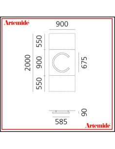Artemide Alphabet Of Light Lampada Da Parete 'C' Lowercase E Solo Supporto 2