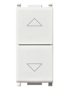 Commutatore 2P 10Ax A Due Tasti Bianco