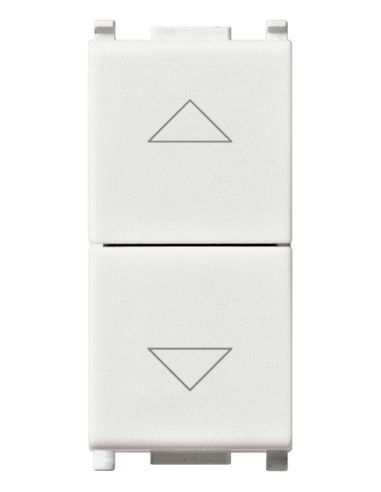 Commutatore 2P 10Ax A Due Tasti Bianco