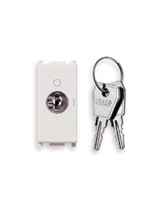 Pulsante 2P No 16A Chiave Bianco