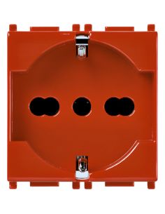 Presa 2Pt 16A Universale Rosso
