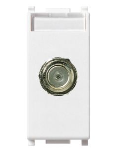 Presa Coassiale Tipo F Femmina Bianco