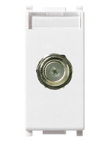 Presa Coassiale Tipo F Femmina Bianco