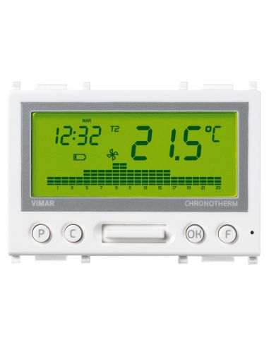 Cronotermostato A Batterie Bianco