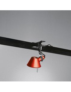 Artemide Tolomeo Micro Pinza Rosso Lampada Parete