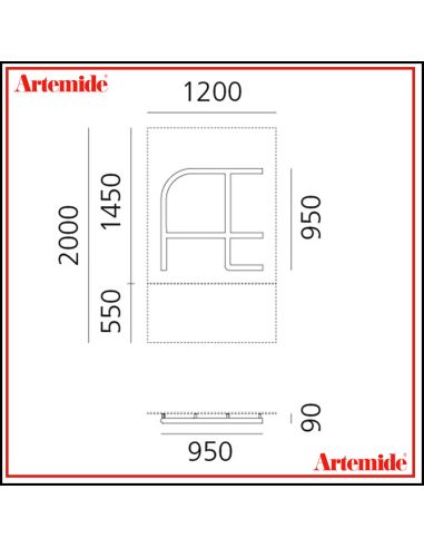 Artemide Alphabet Of Light Lampada Da Parete 'Æ' Uppercase E Solo Supporto