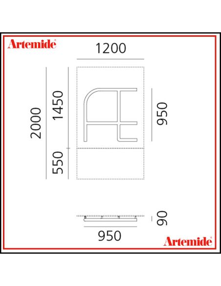 Artemide Alphabet Of Light Lampada Da Parete 'Æ' Uppercase E Solo Supporto