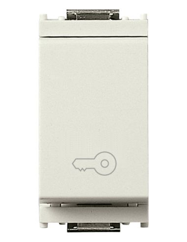 Pulsante 1P No 10A Chiave Bianco