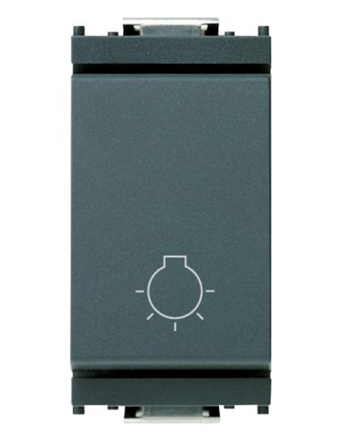 Pulsante 1P No 10A Luce Grigio