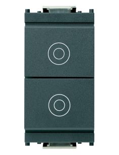 Due Pulsanti 1P No 10A Grigio