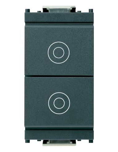 Due Pulsanti 1P No 10A Grigio