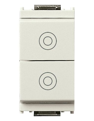 Due Pulsanti 1P No 10A Bianco