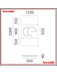 Artemide Alphabet Of Light Lampada Da Parete 'Æ' Lowercase E Solo Supporto 2