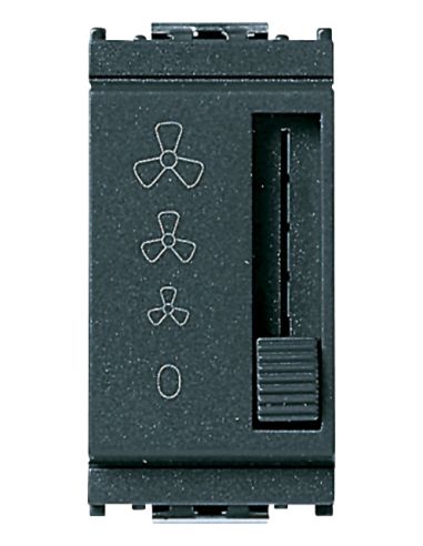 Commutatore A Slitta 1P 6(2)A Grigio