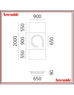 Artemide Alphabet Of Light Lampada Da Parete 'A' Lowercase E Solo Supporto 2