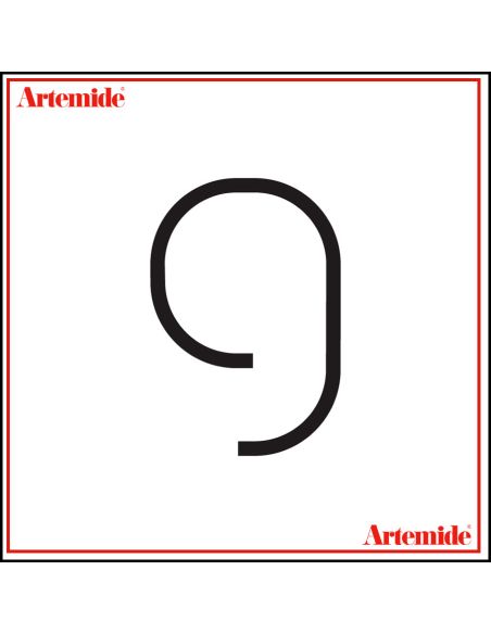 Artemide Alphabet Of Light Lampada Da Parete '9' E Solo Supporto