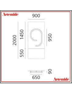 Artemide Alphabet Of Light Lampada Da Parete '9' E Solo Supporto 2