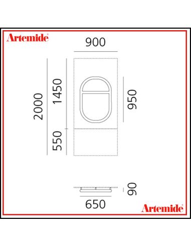 Artemide Alphabet Of Light Lampada Da Parete '8' E Solo Supporto