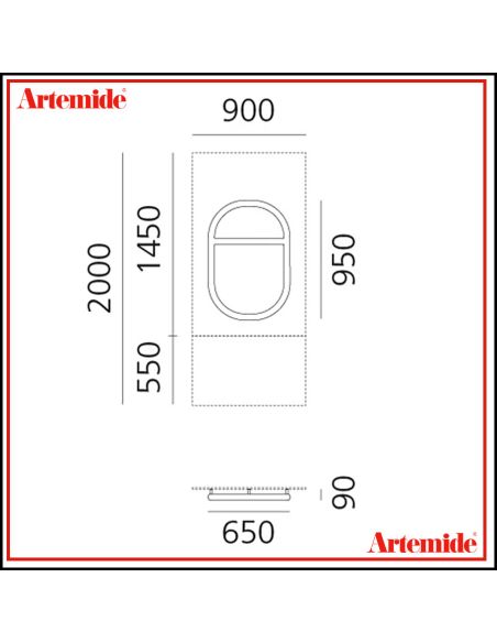 Artemide Alphabet Of Light Lampada Da Parete '8' E Solo Supporto