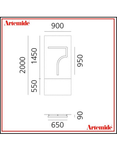 Artemide Alphabet Of Light Lampada Da Parete '7' E Solo Supporto