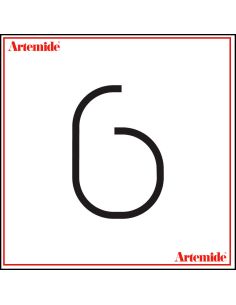 Artemide Alphabet Of Light Lampada Da Parete '6' E Solo Supporto