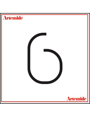 Artemide Alphabet Of Light Lampada Da Parete '6' E Solo Supporto
