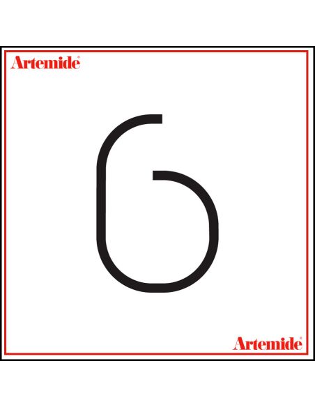 Artemide Alphabet Of Light Lampada Da Parete '6' E Solo Supporto