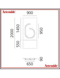 Artemide Alphabet Of Light Lampada Da Parete '6' E Solo Supporto 2