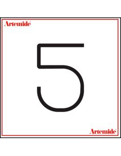 Artemide Alphabet Of Light Lampada Da Parete '5' E Solo Supporto