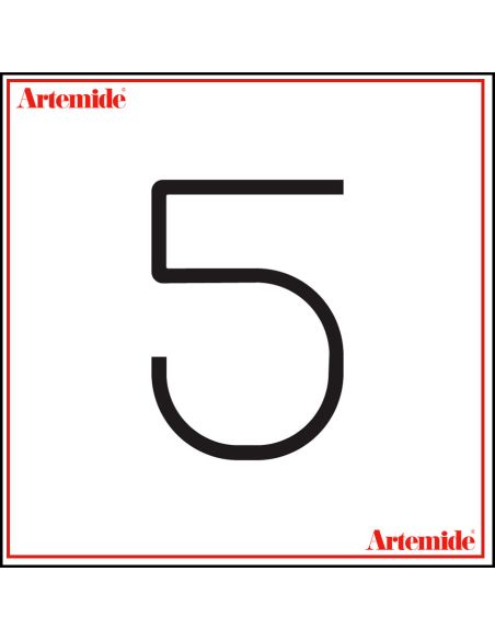 Artemide Alphabet Of Light Lampada Da Parete '5' E Solo Supporto