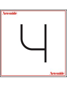 Artemide Alphabet Of Light Lampada Da Parete '4' E Solo Supporto