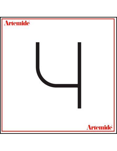 Artemide Alphabet Of Light Lampada Da Parete '4' E Solo Supporto